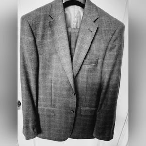 Men's 2 button modern slim fit vested suit